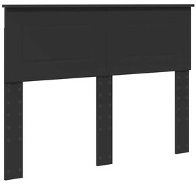 vidaXL Tárolós Ágy fejtámlával fiókkal Fekete 135 x 190 cm Faanyag