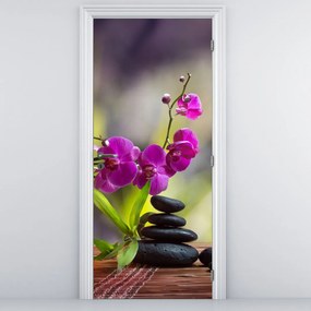 Fotótapéta ajtóra - SPA és kövek (95x205cm)