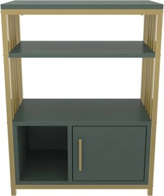 Letos könyvespolc, zöld-arany, 60 cm
