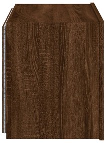 barna tölgyszínű fali TV-szekrény LED-del 60x35x41 cm