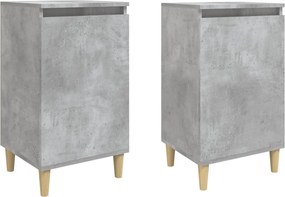 vidaXL 2 db betonszürke szerelt fa éjjeliszekrény 40x35x70 cm