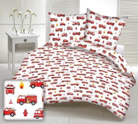 FIRE WHITE gyermek pamut ágynemű Ágynemű mérete: 90x135 cm, A csomag tartalma: Készletcsomagolás