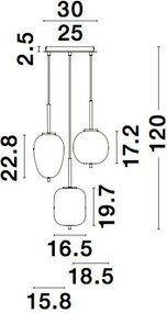 Függeszték Fehér LATO NOVA LUCE 9624078