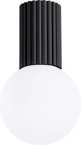 Fekete mennyezeti lámpa üveg búrával ø 12 cm Orbital – Sollux