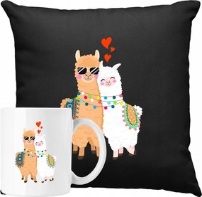 Bögre szett Alpaka párna Kedves Gyerek 2 Ötlet Ajándék