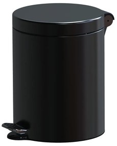 Léptetős szemetes, 5 l, fekete