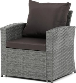 Kerti bútor garnitúra, polyrattan, szürke, AZ-F1911 GREY