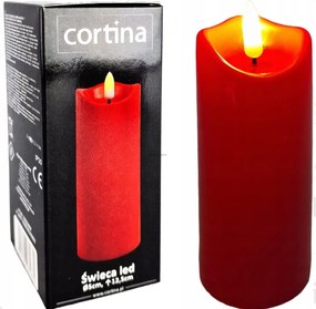 Led utántöltő Cortina mécsesekhez 12,5 cm piros
