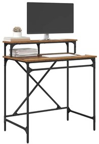 vidaXL Asztal Öreg fa 80 x 50 x 90 cm Faanyag