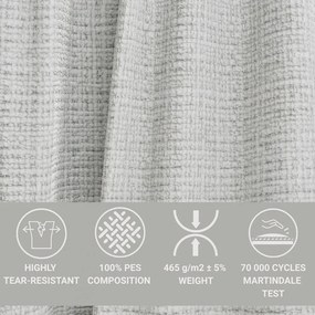 Világosszürke zsenília sarokkanapé (bal oldali-L alakú) Kirou – Maison de Rêve