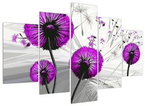 Modern kép lila pitypang (150x105 cm)
