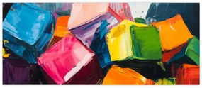 Kép - Színes kockák (120x50 cm)