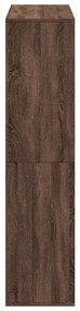 barna tölgy színű szerelt fa könyvespolc 100 x 33 x 135 cm