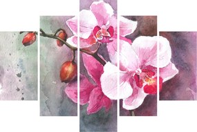 Kép - Orchideák, akvarell (150x105 cm)
