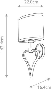 Elstead Lighting FALMOUTH BATH-FALMOUTH-PC Fali lámpa 1x3,5W/G9 + 1x1W/LED 320LM, 70LM IP44