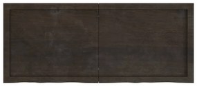 sötétbarna kezelt tömör tölgyfa asztallap 120x50x(2-6) cm