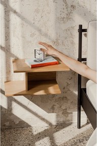 Natúr színű függő éjjeliszekrény tölgyfa dekorral Tann – noo.ma