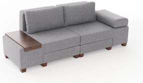 3 személyes kanapéágy Perenna Linen - Szürke