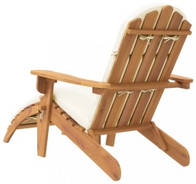 tömör akácfa kerti adirondack szék lábtartóval