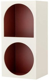 Piros-fehér fali könyvespolc 30x60 cm Graphia – Bloomingville