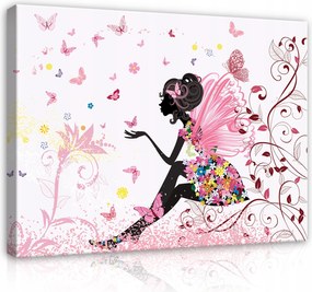 Vászonkép Lány Szobájába Tündér Rózsaszín Lányoknak Falikép 100x70