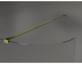 Mexen Kioto, lekerekített zuhanyparaván 160 x 200 cm, 8 mm átlátszó üveg, arany profil, 800-160-101-50-06