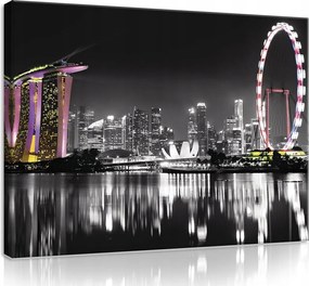 Vászonkép város éjszaka képek falra épületek 100x75