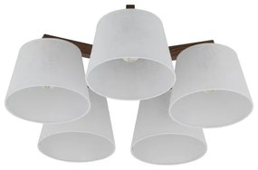 Brilagi - Felületre szerelt LATTE csillár 5xE27/15W/230V fenyő/fehér