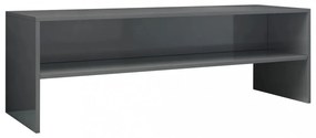 magasfényű szürke szerelt fa TV-szekrény 120 x 40 x 40 cm