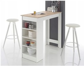 MOJITO Matt Fehér - Kézműves Tölgy Bárasztal