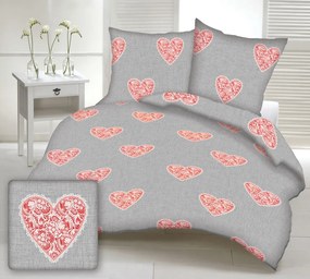 RED LOVE pamut ágynemű DeLuxe Ágynemű mérete: 140x200 cm, A csomag tartalma: Készletcsomagolás