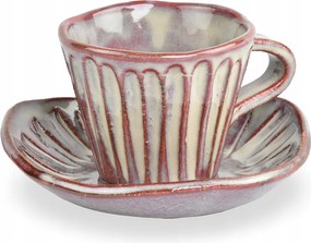 Japán kerámia csésze és csészealj krém 130 ml