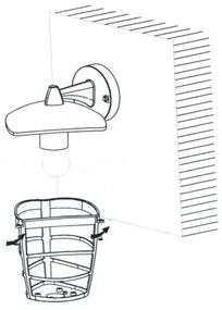 Eglo 93095 - LED Kültéri fali lámpa ALORIA 1xE27/8,5W/230V IP44