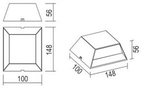 Globo 34175 - LED Kültéri fali lámpa HONNA LED/7W/230V IP54 antracit