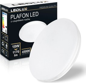 Mennyezeti lámpa Plafon Led panel 18W fehér semleges mozgásérzékelő