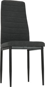 Étkezőszék, sötétszürke szövet/fekete fém, COLETA NOVA