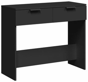 fekete szerelt fa tálalóasztal 90 x 36 x 75 cm