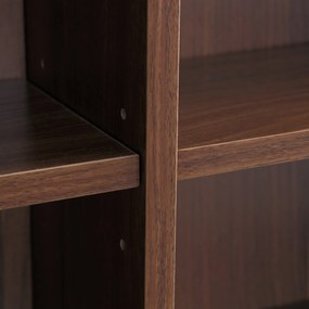 HOMCOM CD/DVD Tároló Polc 1116 CD-nek, 36 Magasságban Állítható Fakkal, 102 x 24 x 195 cm, Barna | Aosom