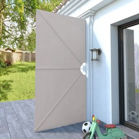 krémszínű összecsukható terasz oldalárnyékoló 300 x 150 cm