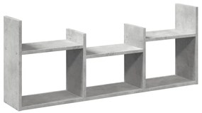 betonszürke szerelt fa faliszekrény 100 x 18 x 40 cm