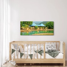 Kép - Shanghai, hotel, park (120x50 cm)