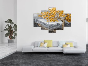Kép – Fa arany levelekkel (150x105 cm)