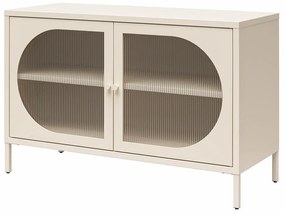 Krémszínű fém tálalószekrény 100x64x40 cm Luna – Støraa
