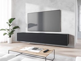 TV szekrény Dlana 180 MDF (fekete + fekete gyapjú) . 1106208