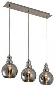 Csillár zsinóron AKSO 3xE14/40W/230V matt króm