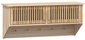 Szerelt fa fali gardrób akasztókkal 80x24x35,5 cm