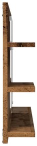 antik fa színű szerelt fa tükrös fürdőszobaszekrény 90x11x45 cm
