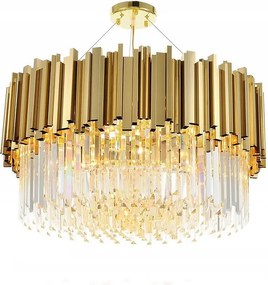 Kristály Csillár Arany Nagy Mennyezeti Lámpa Modern Nappaliba 40CM