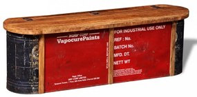 Antikolt hatású tömör fa tárolórekeszes pad