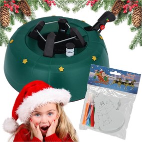 Tartós Zöld karácsonyfa állvány 2m-es fákhoz Ingyenes karácsonyfadísz Diy szett